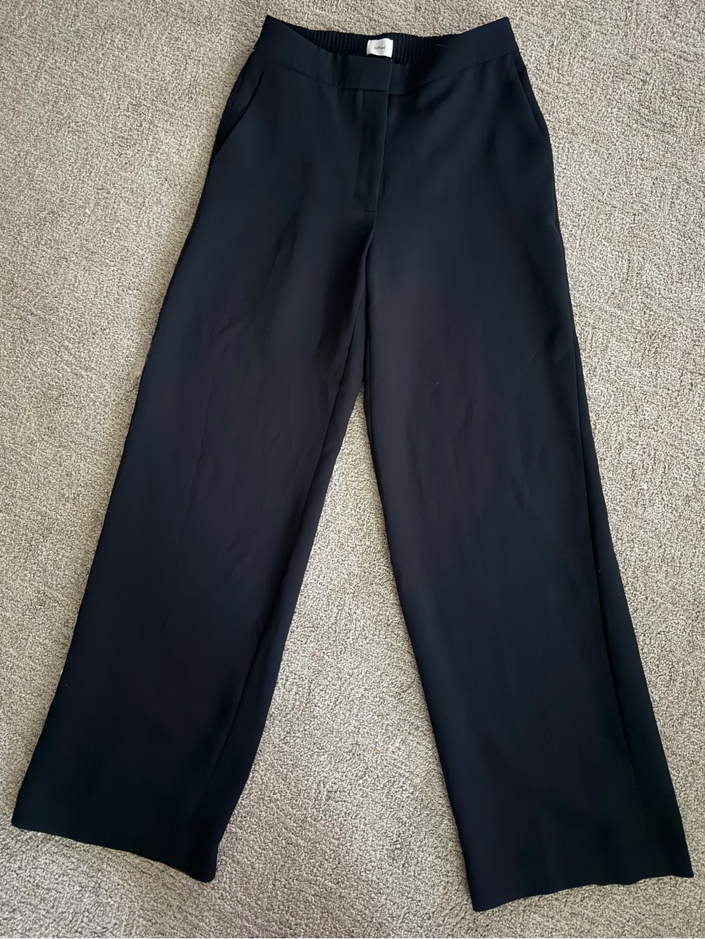 Aritzia Wilfred Black Alanya Wide Leg Trouser Pants